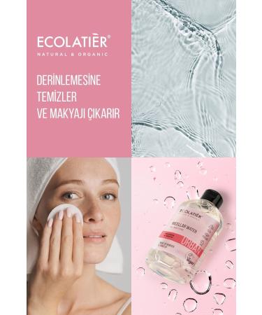 ECOLATIER Make-Up Remover Micellar Water Moisturizing 99% Natural For All Skin Types 400 ml - Buy Online on GoSupps.com