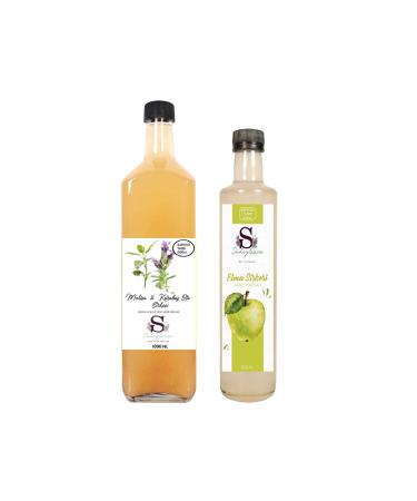 Suheylaana Natural Melissa & Black Pepper Vinegar 1000 ml and Apple Vinegar 500 ml