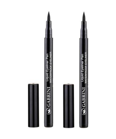 Gabrini Pencil Dipliner Black Waterproof Liquid Eyeliner Pen X 2 Pieces