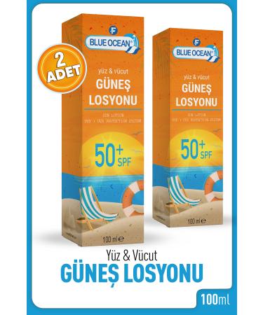 Blue Ocean Face Body Sun Lotion 50 Factor 100 Ml - 2 Boxes