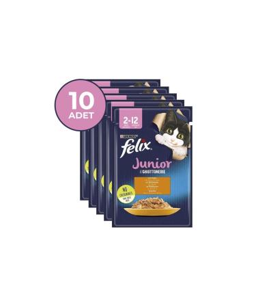 FELIX Junior Chicken Kitten Wet Food - 85 Gr X 10 Pieces