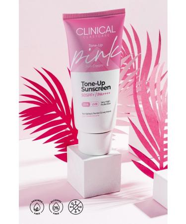 Clasy Care Clinical Spf 50 Tone-up Pink Sunscreen Cream 50 ml - Buy Online on GoSupps.com