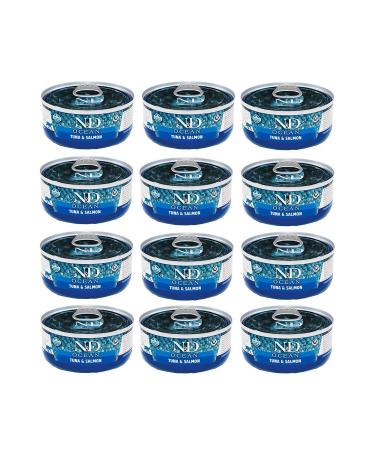 Farmina N&d Ocean Tuna and Salmon Adult Cat Canned Food 70 Gr 12 Pieces