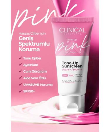 Clasy Care Clinical Spf 50 Tone-up Pink Sunscreen Cream 50 ml - Buy Online on GoSupps.com