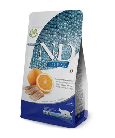 N & D Ocean Grain-Free Herring & Orange Adult Cat Food 1.5 Kg
