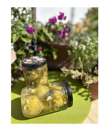 Aydin Artichoke Village Products 660 cc Olive Oil Spicy Stemless Heart Artichoke
