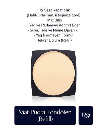 Estee Lauder REF LL - DOUBLE WEAR NEW FORMULA MATTE POWDER FOUNDATION - 2N1 DESERT BEIGE - 12GR KEYON2925
