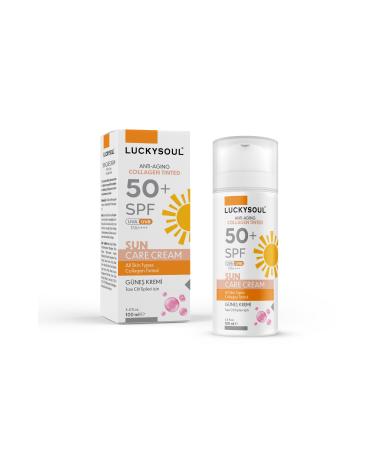 LUCKY SOUL Sun Cream (Anti-Aging Collagen Tinted) 100ml Anti-Aging - Buy Online on GoSupps.com