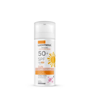 LUCKY SOUL Sun Cream (Anti-Aging Collagen Tinted) 100ml Anti-Aging - Buy Online on GoSupps.com