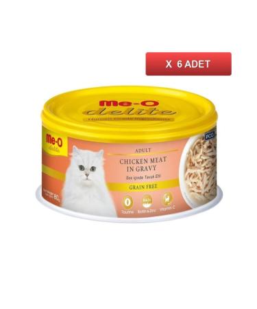 me-o Delite Chicken Grain-Free Cat Canned Food 80 Gr (6 Pieces)