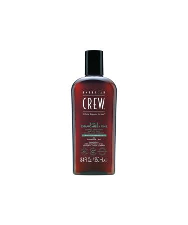 American Crew Men's Chamomile + Pine 3 in 1 Shampoo + Conditioner + Shower Gel 250ml
