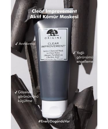 Origins Clear Improvement Anti-Pore Activated Charcoal Mask 75 ML - Buy Online on GoSupps.com