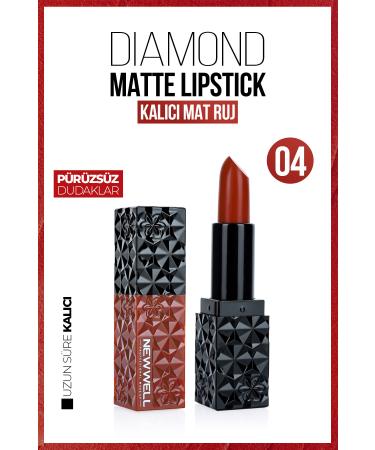 New Well Diamond Matte Lipstick 04 Lasts All Day