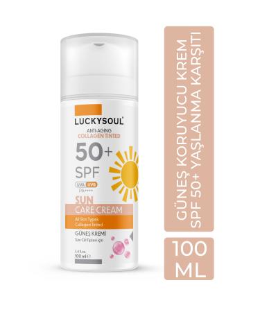 LUCKY SOUL Sun Cream (Anti-Aging Collagen Tinted) 100ml Anti-Aging