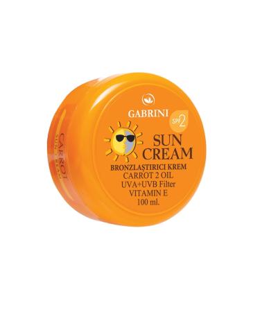 Gabrini Bronzing Carrot Sun Cream Spf 2 100 Ml Kzmprt
