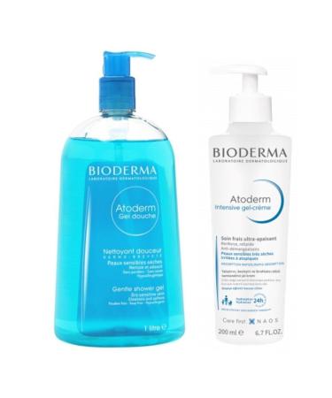 Bioderma Atoderm Cleansing and Moisturizing Set 3 / Care Set for Atopic Prone Skin