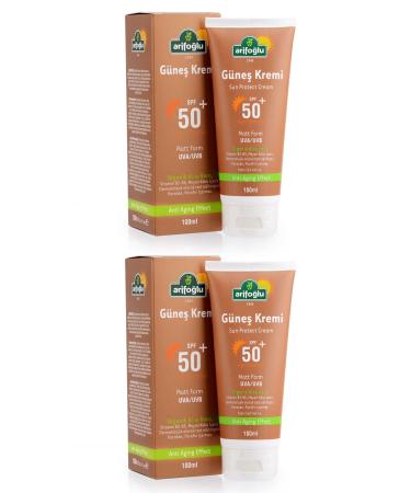 Arifo lu Sun Cream 50+ Organic Aloe Vera Anti Aging 100ml (2 Pieces) - Buy Online on GoSupps.com