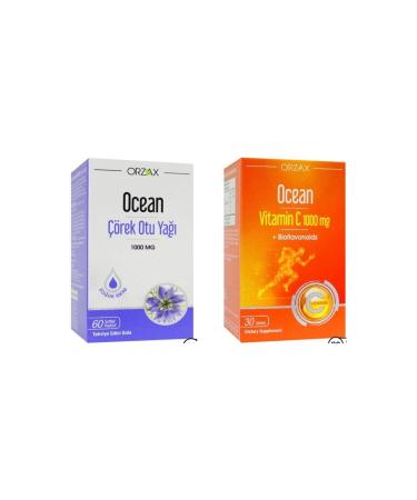 Ocean Ocean Black Cumin Oil 60 Capsules And Ocean Vitamin C 1000 Mg 30 Tablets