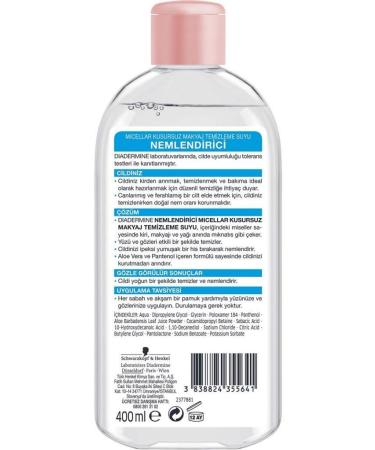 Diadermine Moisturizing Micellar Perfect Make-Up Remover Water 400 ml X 2 Pieces - Buy Online on GoSupps.com