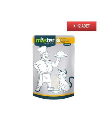 Master Chicken Meat Pouch Cat Food 80 gr (12 Pieces)