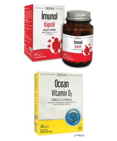 IMUNOL Imunol 40 Capsules and Ocean Vitamin D3 1000iu Drops 50 ml - Buy Online on GoSupps.com