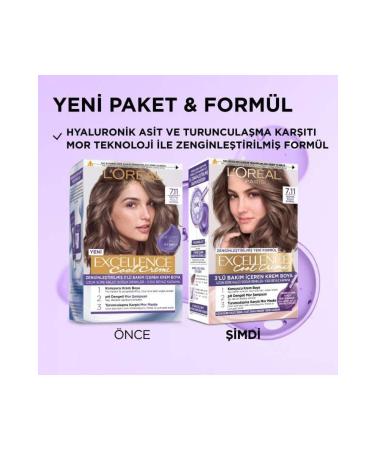 L'Oreal Paris L'Or al Paris Excellence Cool Creme 7.11 Extra Ash Blonde Hair Dye - Buy Online on GoSupps.com