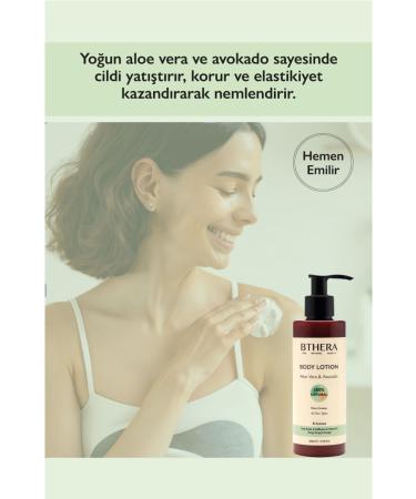 Bthera Natural After Sun Moisturizing Body Lotion Aloe Vera & Avocado With 8 Active Ingredients - 200 ml - Buy Online on GoSupps.com