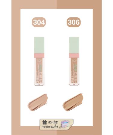 Show by Pastel Cover+Perfect Concealer SPF30 Ultra Concealer Set - Concealer 304 + 306 + Togin Bag Gift