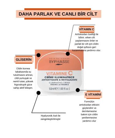 BYPHASSE Vitamin-C Skin Booster Skin Brightening Cream 50ml - Buy Online on GoSupps.com