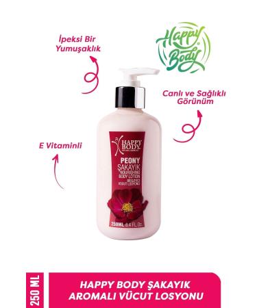 Happy Body Peony Flavored Nourishing Body Lotion 250ml - Buy Online on GoSupps.com