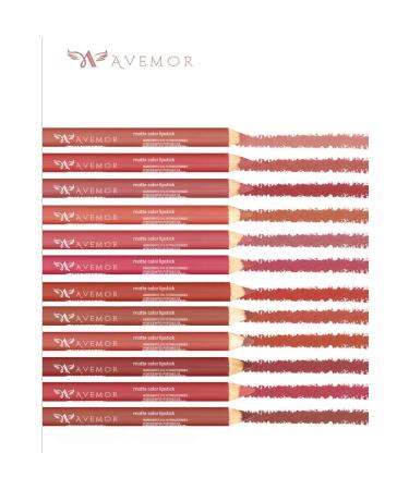 AVEMOR 12 Piece Jumbo Lip Pencil Set with Sharpener - Buy Online on GoSupps.com