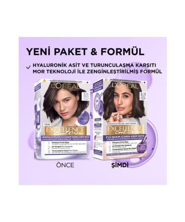 L'Oreal Paris L'Or al Paris Excellence Cool Creme 5.11 Extra Ash Light Brown Hair Dye - Buy Online on GoSupps.com