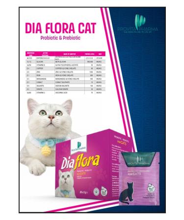 provita Diaflora Cat Probiotic 20x3gr Cat Probiotic and Prebiotic Mixture