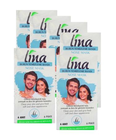 Lina L NA NOSE CLEANING STRIP FOR BLACK SPOTS 6 PIECE PACK X 6