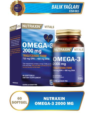 Nutraxin 2 Nutraxin Omega 3 60 Soft Gel 2000 Mg - (EPA 20+DHA 480) - Buy Online on GoSupps.com
