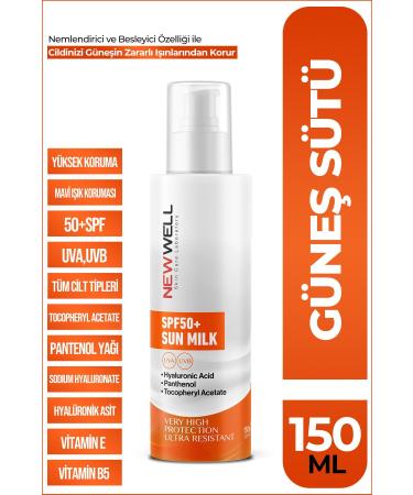 New Well Sun Milk High Protection SPF50+ Hyaluronic Acid 150 ML