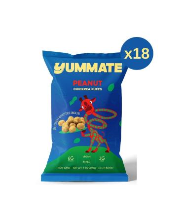 Yummate Vegan Gluten-Free Peanut Flavored Baked Chickpea Chips 18 X 28 gr