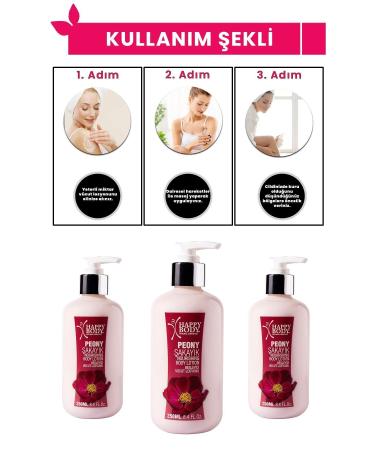 Happy Body Peony Flavored Nourishing Body Lotion 250ml - Buy Online on GoSupps.com