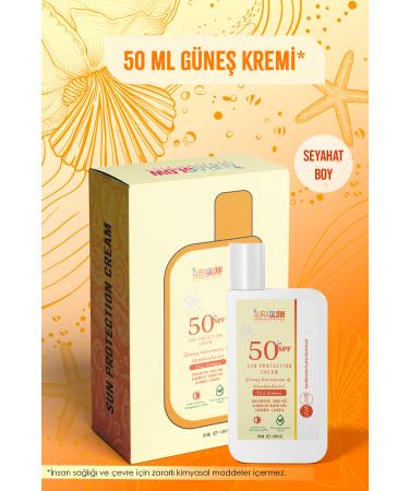 AURA GLOW SPF 50+ Sunscreen Cream - High Protection and Brightening Effect 50 ml