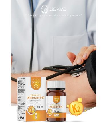 Erbatab Vitamin K2 and Coenzyme Q10 30 Capsules - Buy Online on GoSupps.com