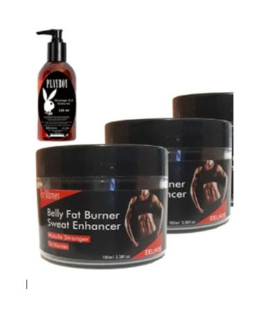 Playboy ForMen BellyFat BurnerCreamSweatEnhancer Men's Belly Fat Burner Firming Exercise Cream 100ml 2Pcs