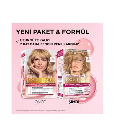 L'Oreal Paris L'Or al Paris Excellence Creme 8 Dark Blonde Hair Dye - Buy Online on GoSupps.com