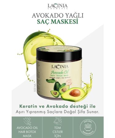Lacinia Avocado Oil Hair Repair Mask 500 Ml