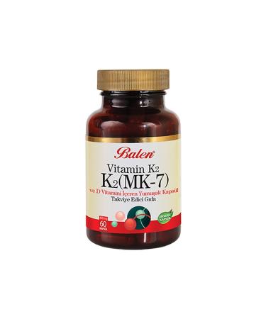 Balen Vitamin K2 Vitamin D K2 MK7 450 Mg 60 Capsules