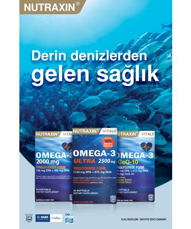 Nutraxin 2 Nutraxin Omega 3 60 Soft Gel 2000 Mg - (EPA 20+DHA 480) - Buy Online on GoSupps.com