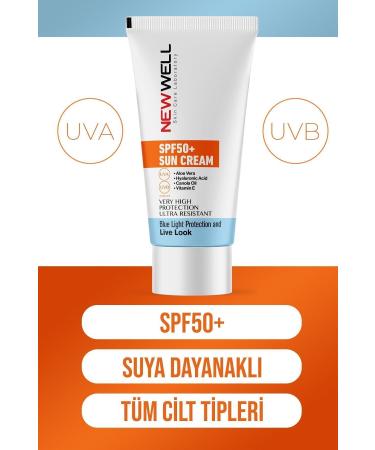 New Well Aloe Vera and Vitamin E SPF50+ High Protection Sun Cream 50 ml - Buy Online on GoSupps.com