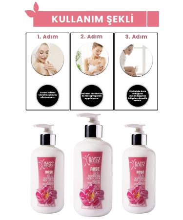 Happy Body Vitamin E Rose Flavored Body Lotion Helping to Protect from External Factors 250ml - Buy Online on GoSupps.com