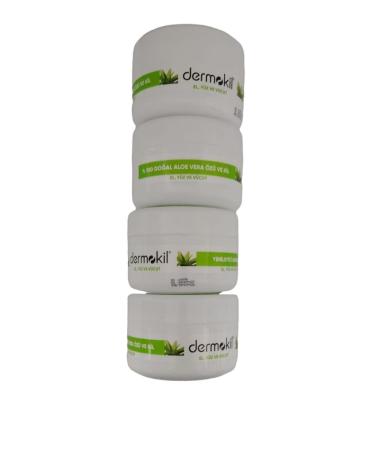 Dermokil 0 Natural Aloe Vera Extract and Clay Hand Face and Body Cream Set of 4 Pieces (300*4:1200 Ml) - Buy Online on GoSupps.com