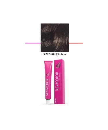 Nevacolor Premium Premium 5.77 Milk Chocolate - Permanent Cream Hair Dye 2 X 50 g Tube
