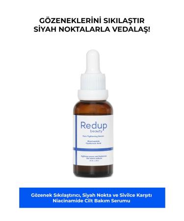 Redup Beauty Pore Tightening Anti-Blackhead and Anti-Acne Niacinamide Skin Care Serum